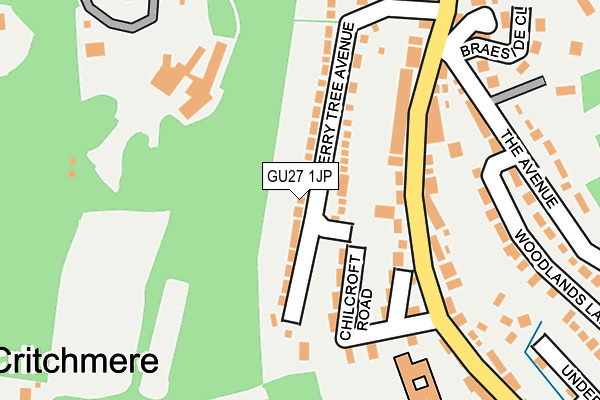 GU27 1JP map - OS OpenMap – Local (Ordnance Survey)