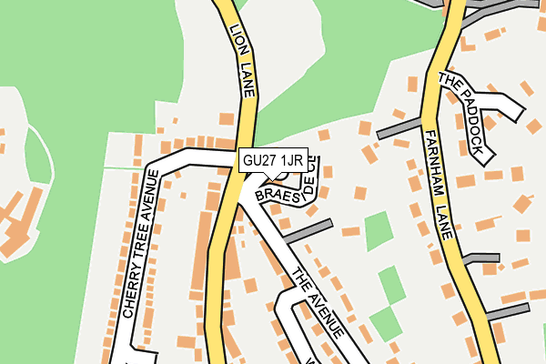 GU27 1JR map - OS OpenMap – Local (Ordnance Survey)
