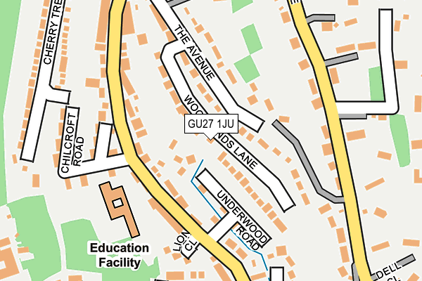 GU27 1JU map - OS OpenMap – Local (Ordnance Survey)