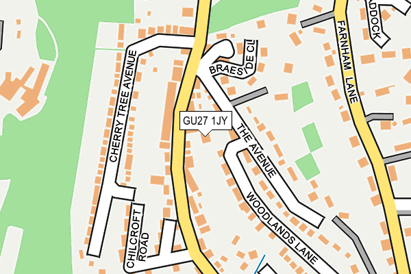 GU27 1JY map - OS OpenMap – Local (Ordnance Survey)