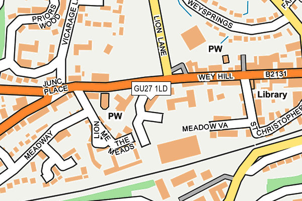 GU27 1LD map - OS OpenMap – Local (Ordnance Survey)