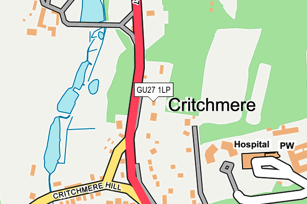 GU27 1LP map - OS OpenMap – Local (Ordnance Survey)