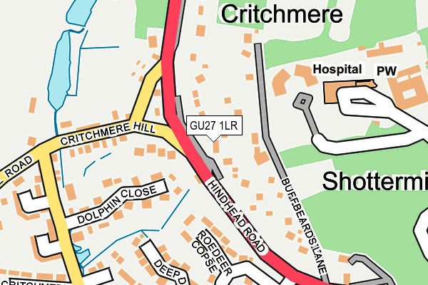 GU27 1LR map - OS OpenMap – Local (Ordnance Survey)