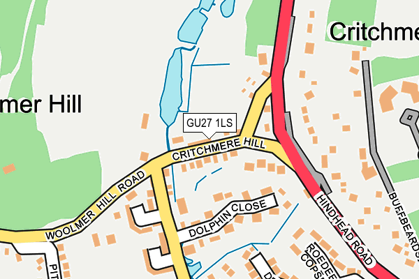GU27 1LS map - OS OpenMap – Local (Ordnance Survey)