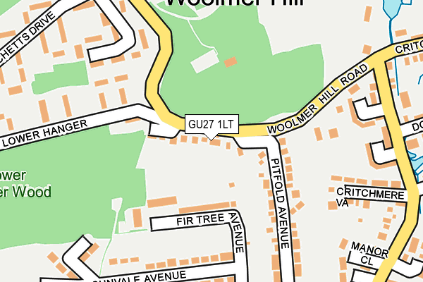 GU27 1LT map - OS OpenMap – Local (Ordnance Survey)