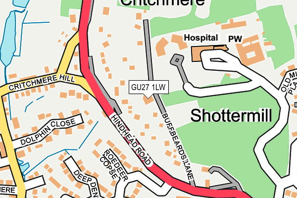 Map of SURREY CREATIVE LTD at local scale