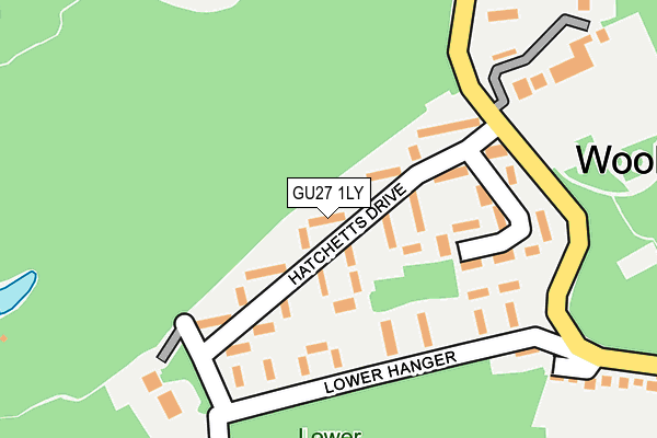 GU27 1LY map - OS OpenMap – Local (Ordnance Survey)