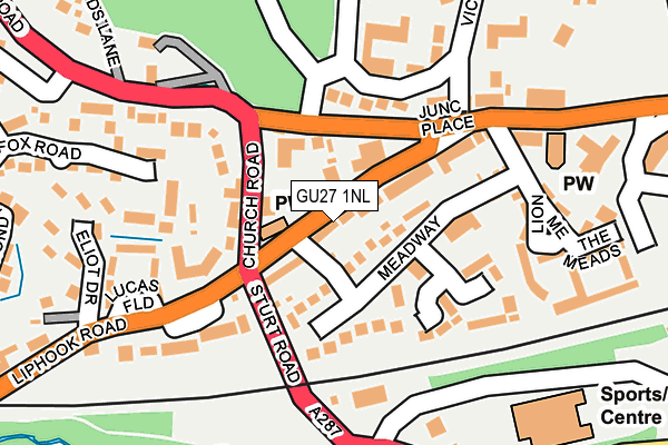 GU27 1NL map - OS OpenMap – Local (Ordnance Survey)