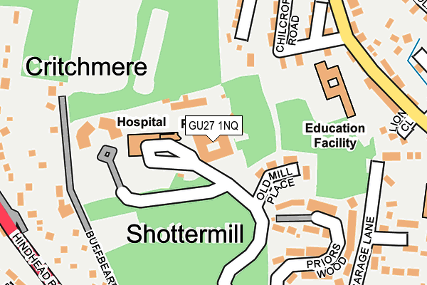 GU27 1NQ map - OS OpenMap – Local (Ordnance Survey)