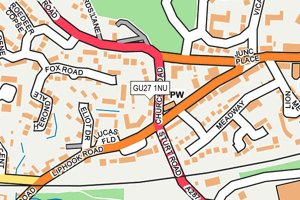 GU27 1NU map - OS OpenMap – Local (Ordnance Survey)