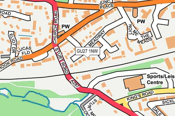 GU27 1NW map - OS OpenMap – Local (Ordnance Survey)
