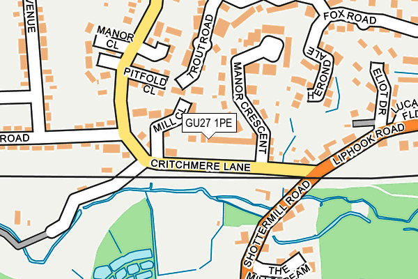 GU27 1PE map - OS OpenMap – Local (Ordnance Survey)
