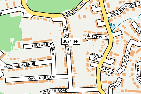 GU27 1PN map - OS OpenMap – Local (Ordnance Survey)