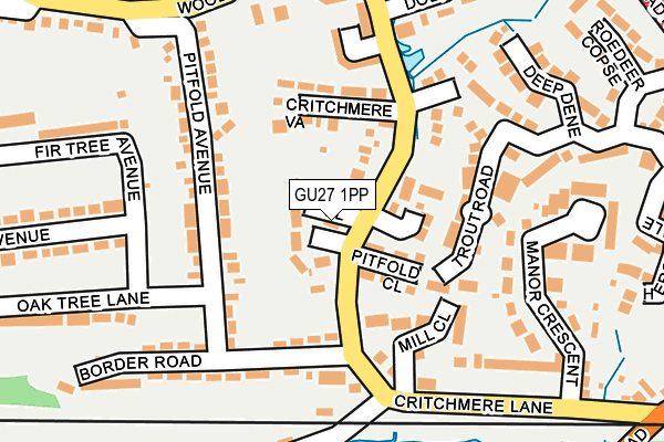 GU27 1PP map - OS OpenMap – Local (Ordnance Survey)