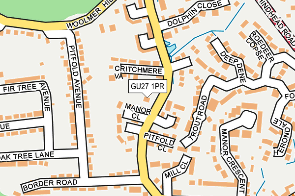 GU27 1PR map - OS OpenMap – Local (Ordnance Survey)