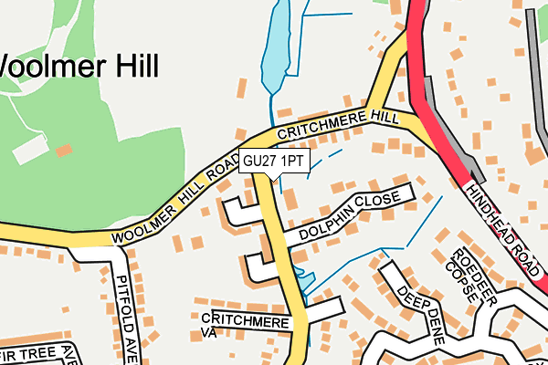 GU27 1PT map - OS OpenMap – Local (Ordnance Survey)