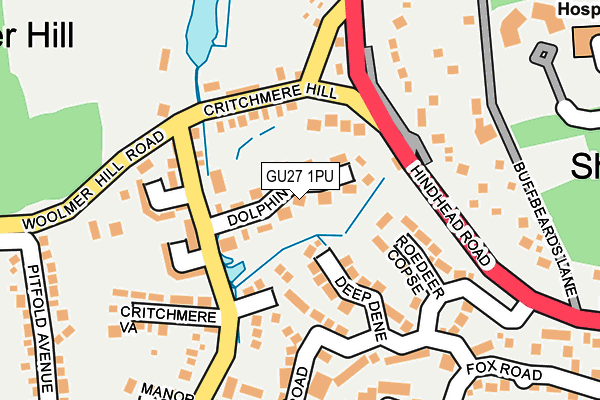 GU27 1PU map - OS OpenMap – Local (Ordnance Survey)