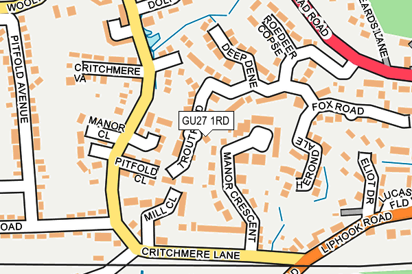 GU27 1RD map - OS OpenMap – Local (Ordnance Survey)