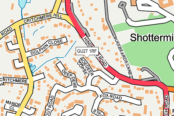 GU27 1RF map - OS OpenMap – Local (Ordnance Survey)