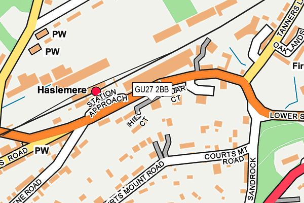 GU27 2BB map - OS OpenMap – Local (Ordnance Survey)