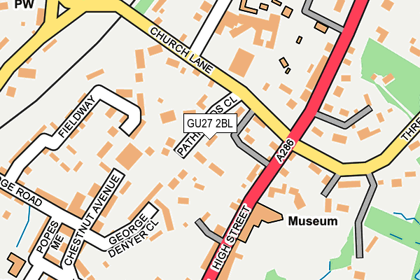 GU27 2BL map - OS OpenMap – Local (Ordnance Survey)