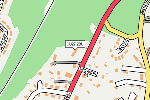 GU27 2BU map - OS OpenMap – Local (Ordnance Survey)