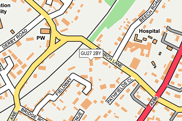 GU27 2BY map - OS OpenMap – Local (Ordnance Survey)