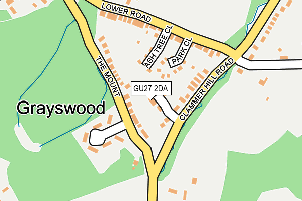 GU27 2DA map - OS OpenMap – Local (Ordnance Survey)