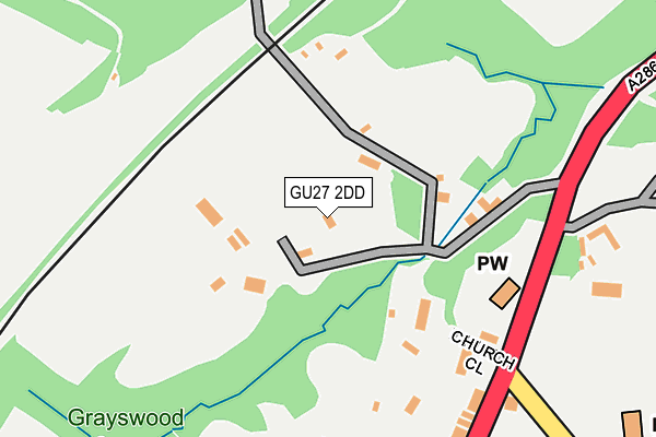 GU27 2DD map - OS OpenMap – Local (Ordnance Survey)