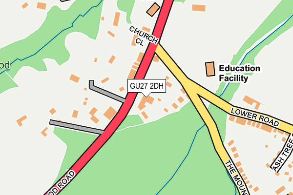 GU27 2DH map - OS OpenMap – Local (Ordnance Survey)