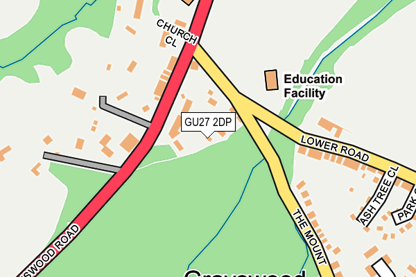 GU27 2DP map - OS OpenMap – Local (Ordnance Survey)