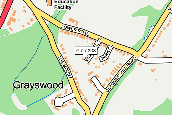 GU27 2DS map - OS OpenMap – Local (Ordnance Survey)