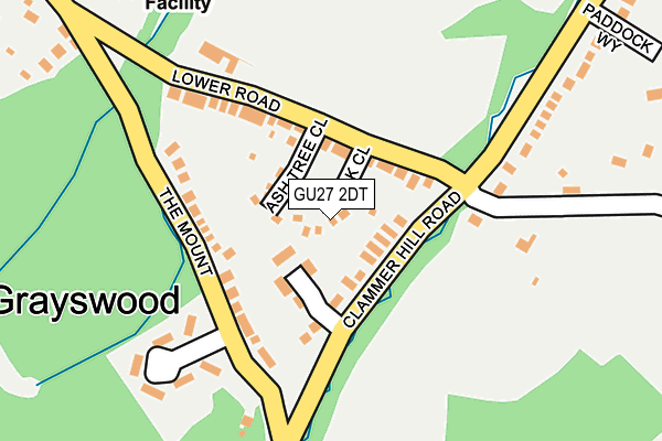 GU27 2DT map - OS OpenMap – Local (Ordnance Survey)