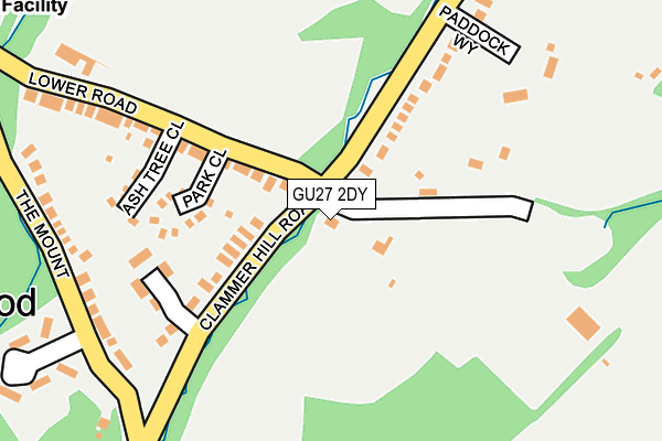 GU27 2DY map - OS OpenMap – Local (Ordnance Survey)