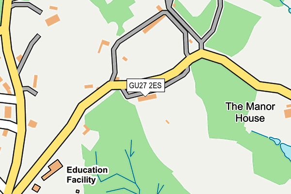 GU27 2ES map - OS OpenMap – Local (Ordnance Survey)