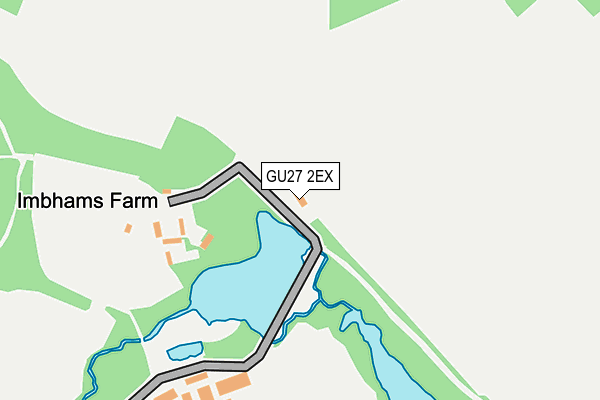 GU27 2EX map - OS OpenMap – Local (Ordnance Survey)