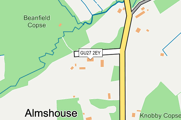 GU27 2EY map - OS OpenMap – Local (Ordnance Survey)