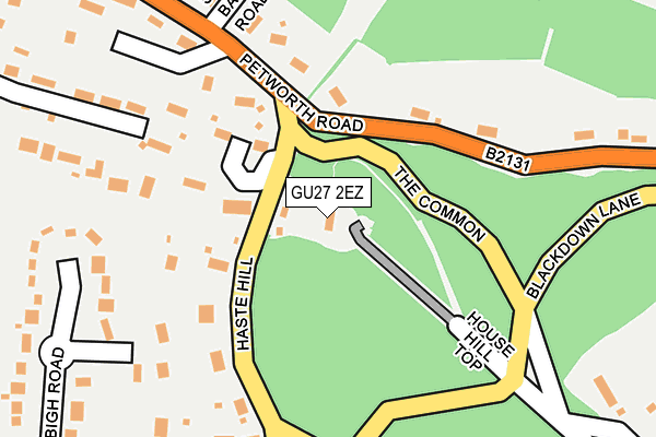 GU27 2EZ map - OS OpenMap – Local (Ordnance Survey)