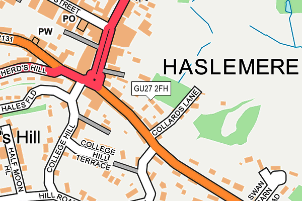 GU27 2FH map - OS OpenMap – Local (Ordnance Survey)