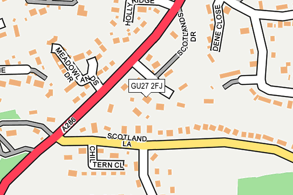 GU27 2FJ map - OS OpenMap – Local (Ordnance Survey)