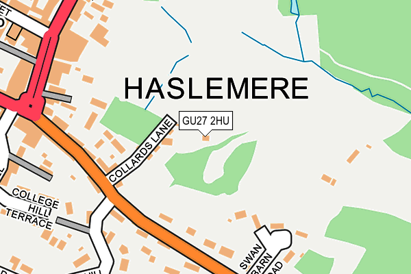 GU27 2HU map - OS OpenMap – Local (Ordnance Survey)