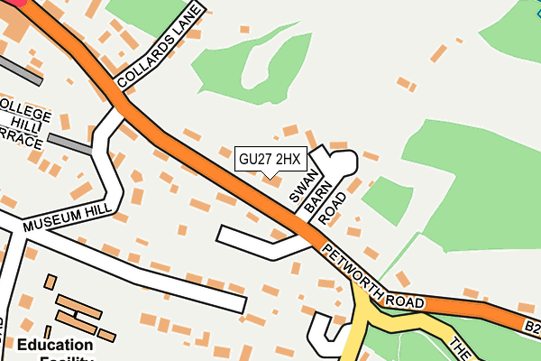 GU27 2HX map - OS OpenMap – Local (Ordnance Survey)