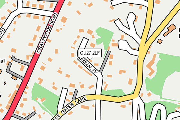 GU27 2LF map - OS OpenMap – Local (Ordnance Survey)