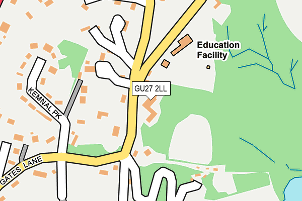 GU27 2LL map - OS OpenMap – Local (Ordnance Survey)