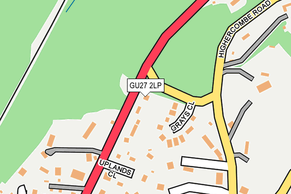 GU27 2LP map - OS OpenMap – Local (Ordnance Survey)