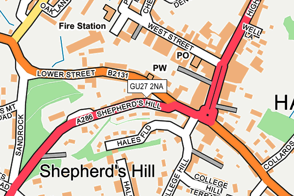 GU27 2NA map - OS OpenMap – Local (Ordnance Survey)