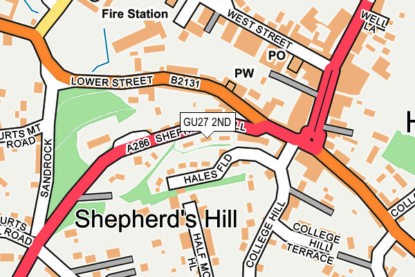 GU27 2ND map - OS OpenMap – Local (Ordnance Survey)