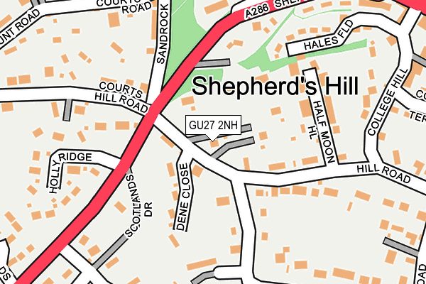 GU27 2NH map - OS OpenMap – Local (Ordnance Survey)