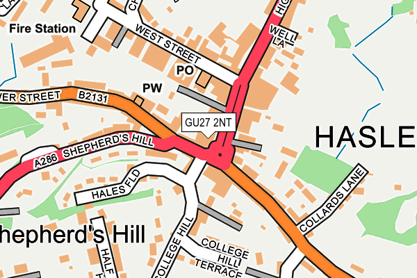 GU27 2NT map - OS OpenMap – Local (Ordnance Survey)