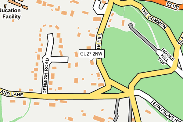 GU27 2NW map - OS OpenMap – Local (Ordnance Survey)